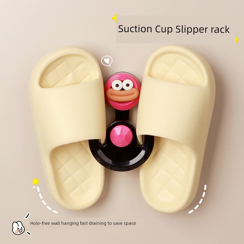 Bathroom Slipper Rack Punch-Free Bathroom Hanging Shoe Storage Rack Wall-Mounted Toilet Wall Storage Hook