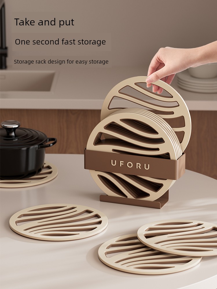 Silicone Thermal Insulation Pad Household Dining Table Scald Preventing Met Accessible Luxury Fancy Pot Mat Bowl Mat Thickened Coaster High Temperature Resistant Placemat