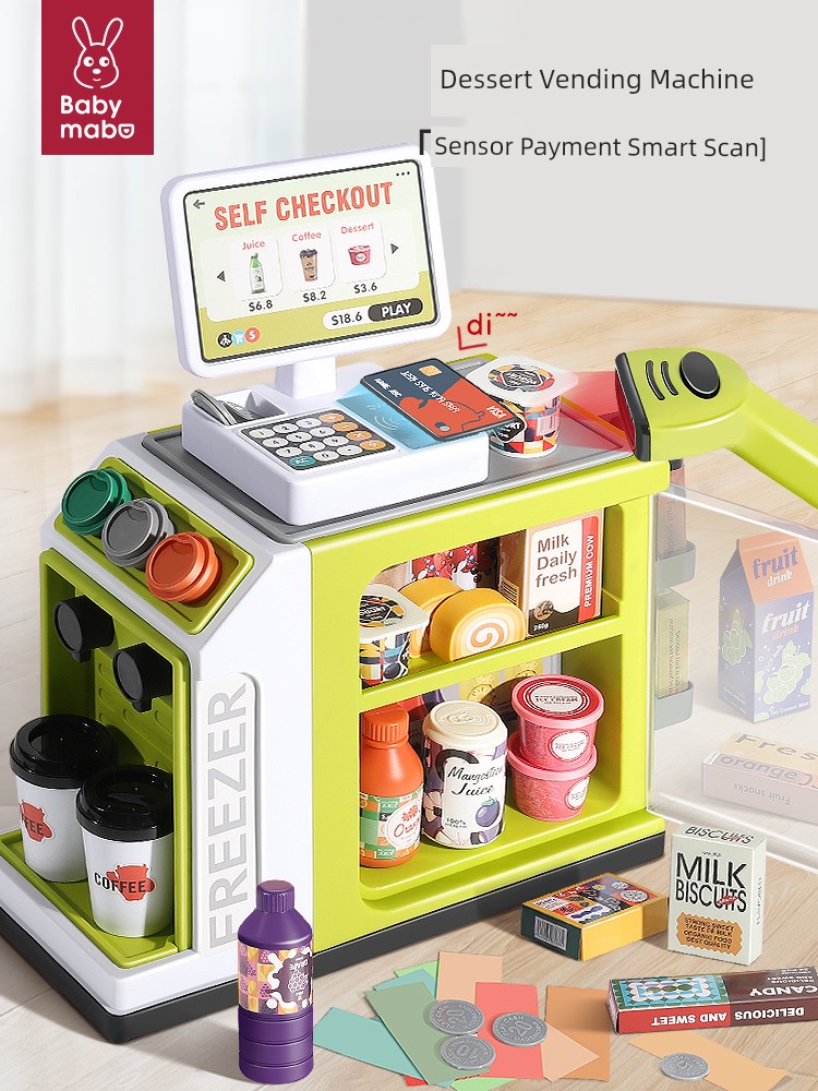 Supermarket Cash Register Toy Refrigerator Girls Playing House Baby Boy 3 Years Old 6 Puzzle 2 Children's Birthday Gifts 4