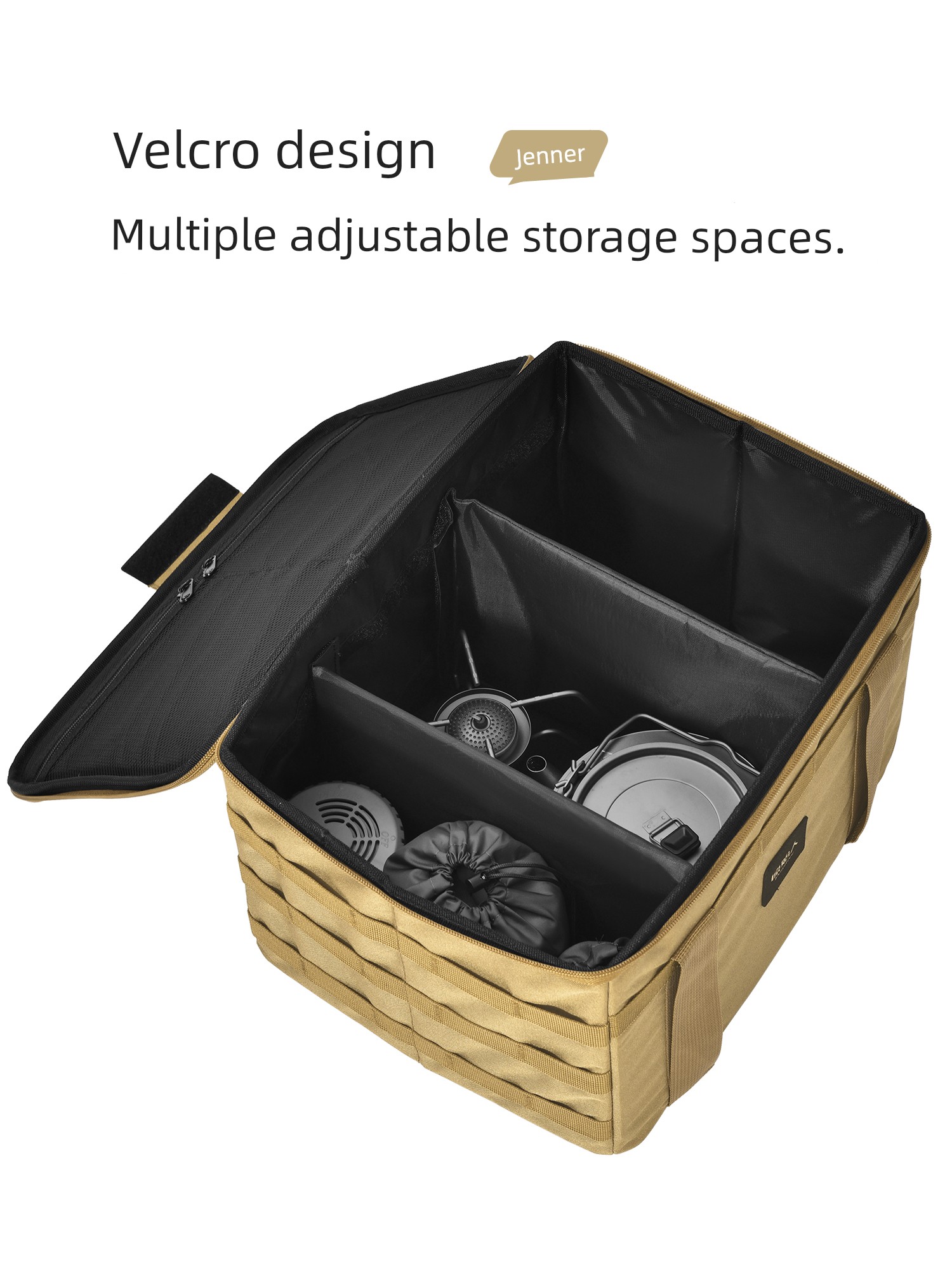 Primitive Man Outdoor Camping Equipment Storgage Bag Multi-Functional Tableware Set Pot Camping Lamp Card-Type Gas Tank Anti-Collision Sundries Bag