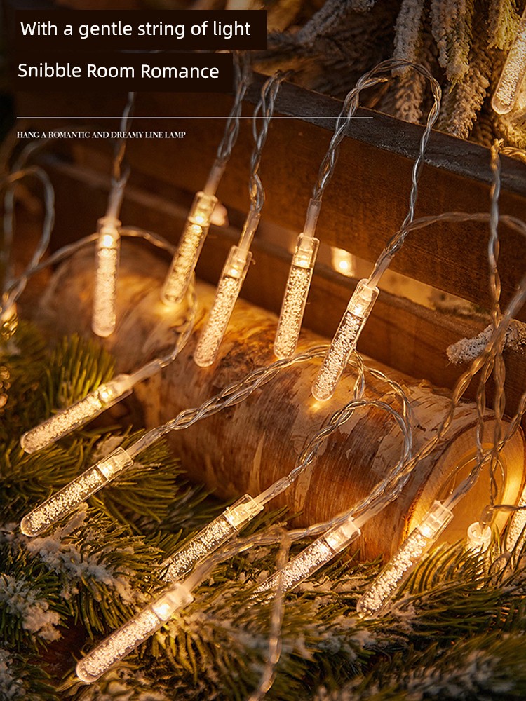 Colorful Lights Ice Cone Lighting Chain Christmas Decorations Shop Party Dress up Pendant Scene Layout Atmosphere Photo Props