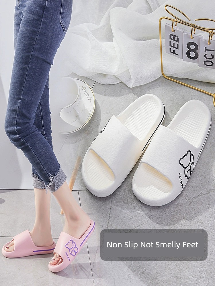 Jujiajia Slippers Couple Men's and Women's Fashionable Slippers Bathroom Bath Non Slip Slippers Mute For Home Slippers