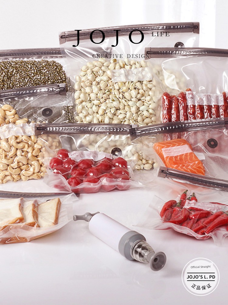 Jojo's L. Pd. Mr. Grocery. Food Exhaust Valve Vacuum Bag Food Vacuum Compression Bag | Gold Bracelet