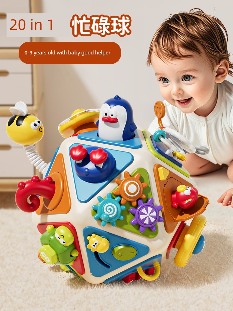 Toys for Children and Infants Busy Ball Hand Ball Multi-Functional Baby Puzzle Montessori Early Education Toys 1-2 Years Old Grip 3