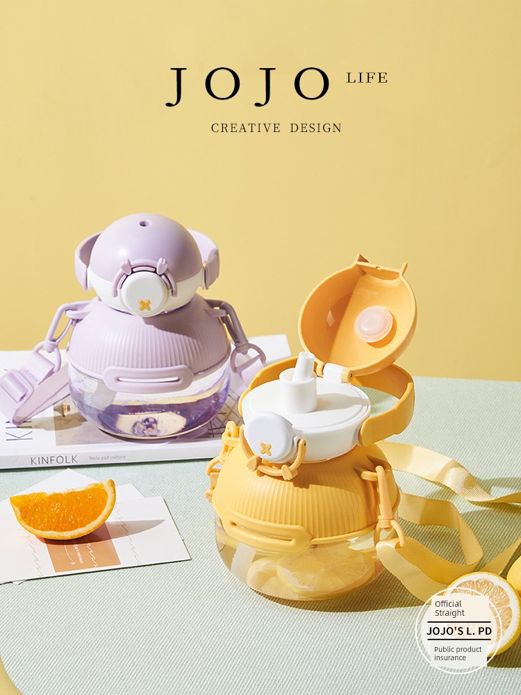 Jojo's L. Pd. Manxu · Cup with Straw Carry Straw Cup Leak-Proof Satchel Sports Bottle | Manxu
