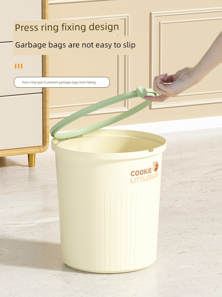 Trash Can For Home 2024 New Arrival Office Toilet Wastebasket Living Room Bedroom Kitchen Large Size Toilet Pail