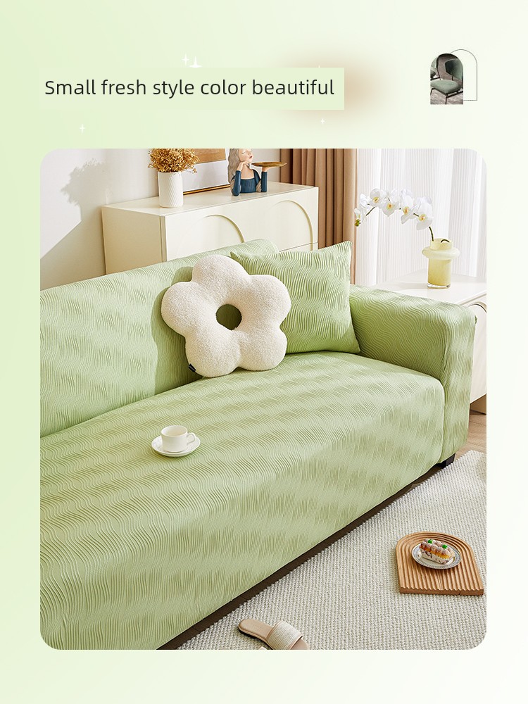 Summer Ice Silk Stretch Sofa Cover Cover All-Inclusive Universal Neutral Non Slip Leather Sofa Cushion Cover Cloth 2025 New Arrival