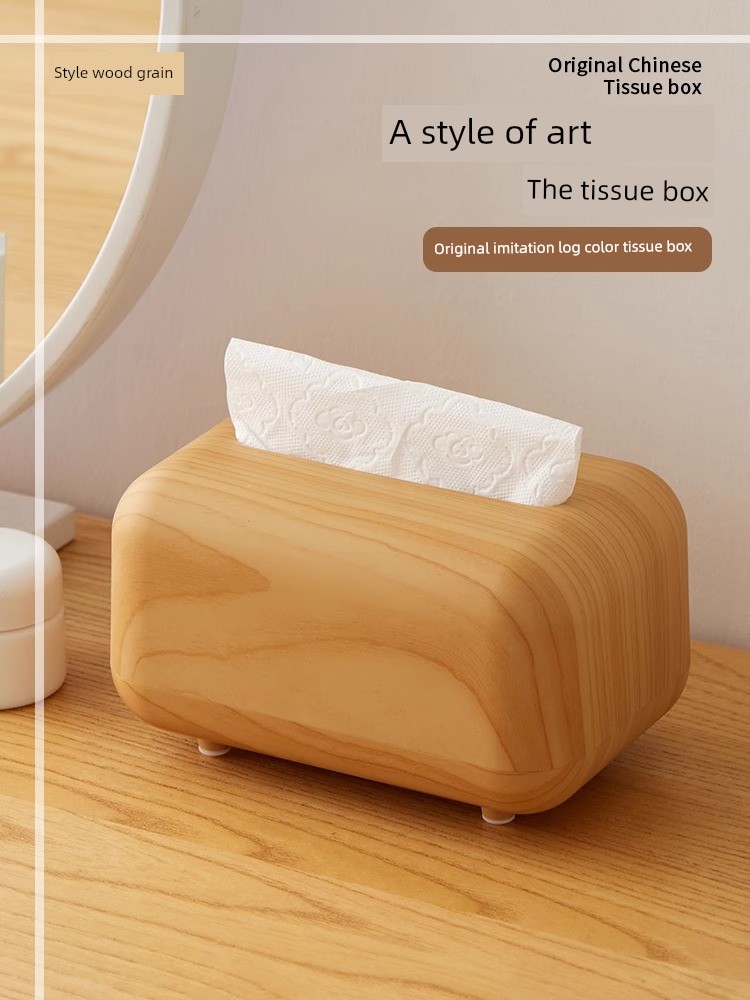 Tissue Box Desktop Tissue Box Bedroom Living Room Creative and Slightly Luxury Fancy Tissue Box Coffee Table Napkin Storage Box