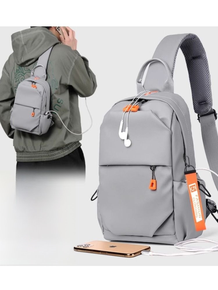 Crossbody Bag Men's Casual Single-Shoulder Bag Waterproof Chest Bag Men Crossbody Small Backpack Travel Bags Mobile Phone Travel