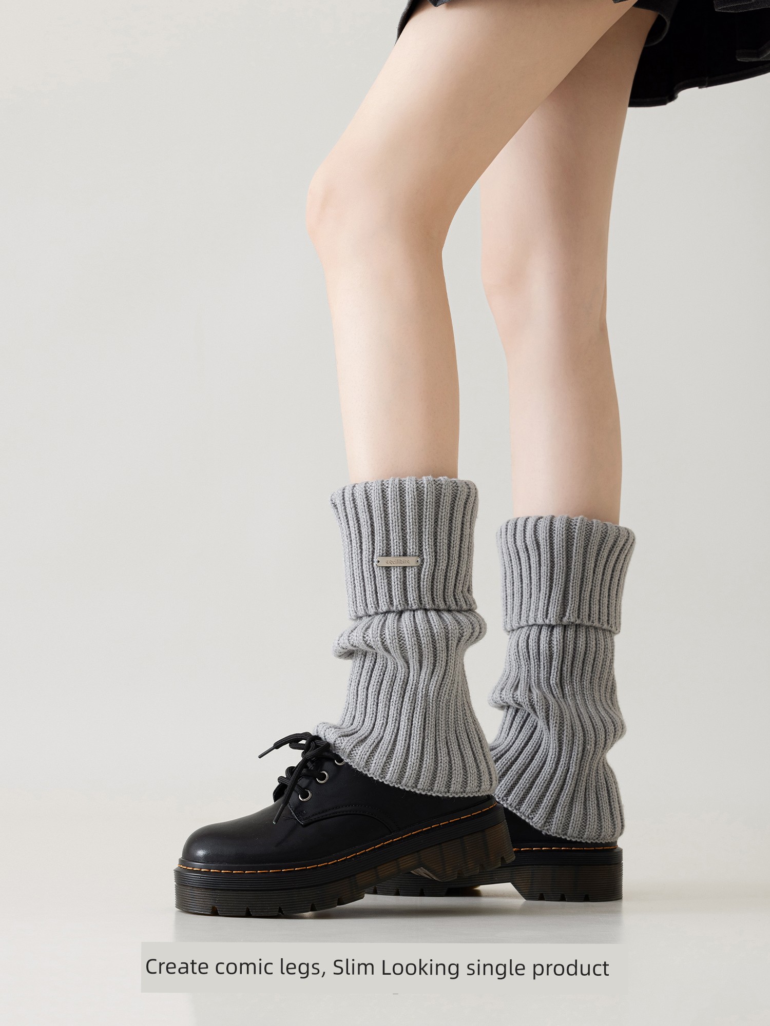 Foot Sock Women's Brown Leg Warmer Bunching Socks Women's Spring and Autumn with Small Leather Shoes Autumn and Winter Maillard Mid-Calf Long Socks