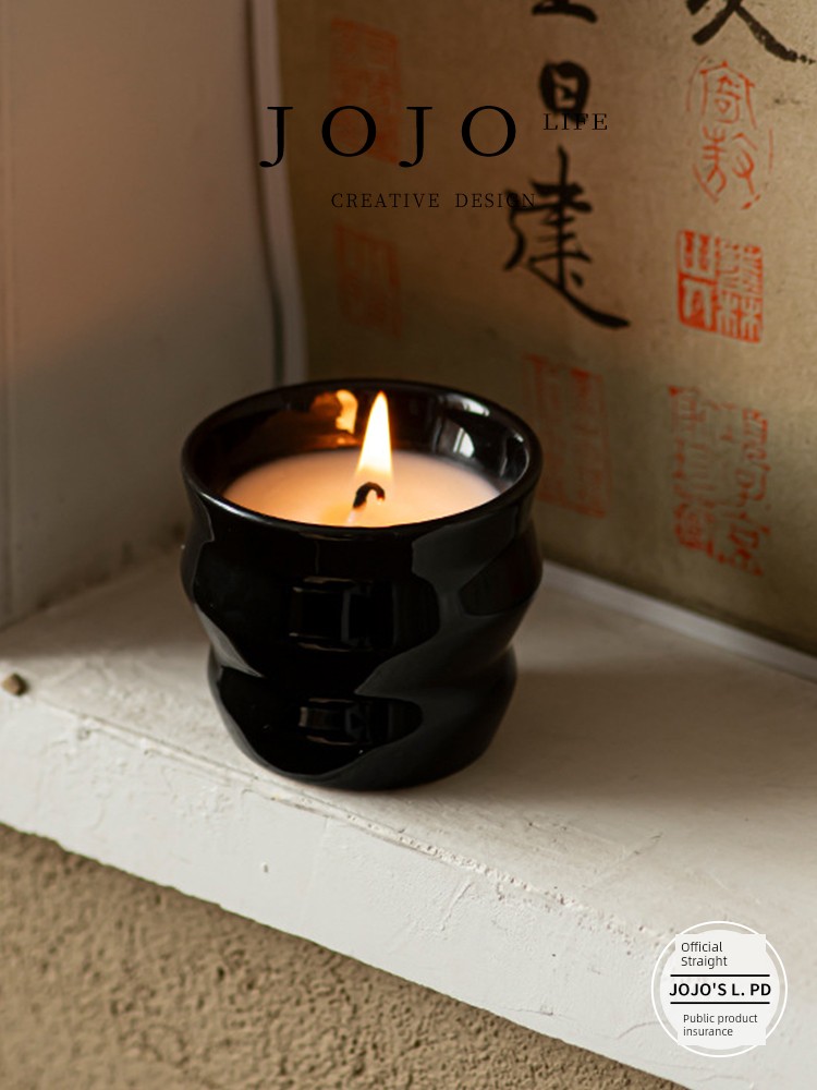 Jojo's L. Pd. Myhome. Minimalist Ceramic Aromatherapy Candle Empty Cup DIY Soy Wax Container