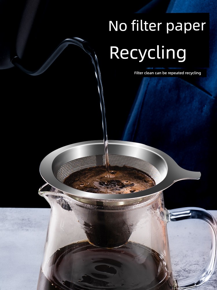 Pour-over Coffee Appliance Filter-Free Paper Ultra-Fine Encryption Funnel