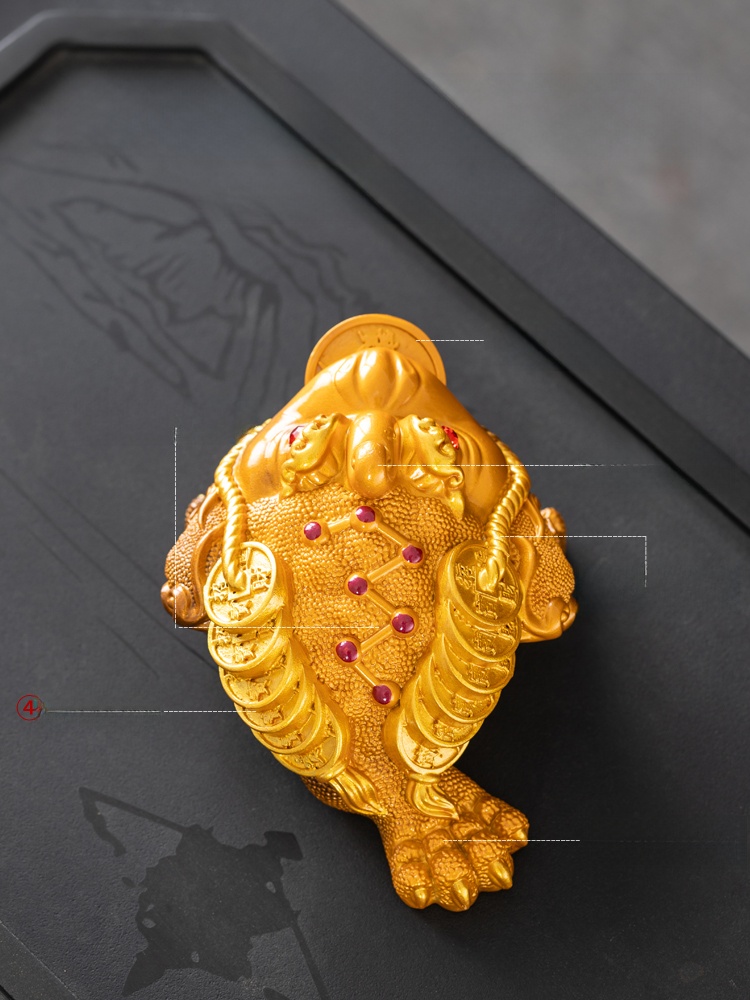 Boutique Color Changing Tea Utensils Women's Fortune Golden Toad