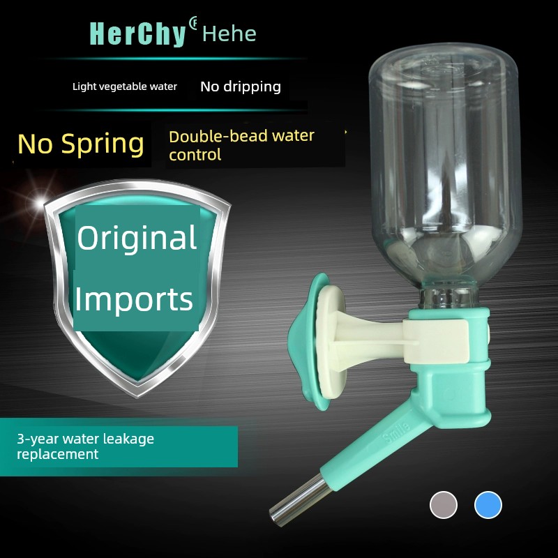 Heqi Dog Water Fountain Hanging Water Kettle Pet Cat and Dog Automatically Feed Drinking Water Apparatus Teddy Small Size Dogs Mouth Wet-Proof