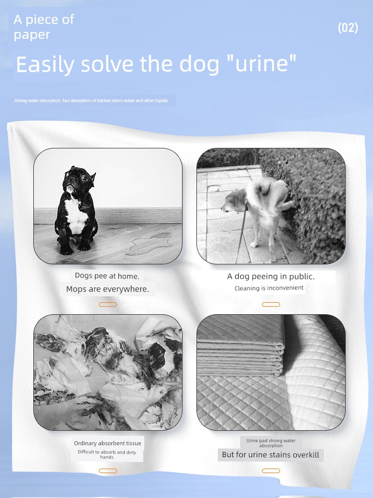 Dog Urine-Absorbing Paper Pet Diapers Urine Urine Pad Teddy Special Disposable Absorbent Diapers Urine-Wiping Paper Urine-Proof