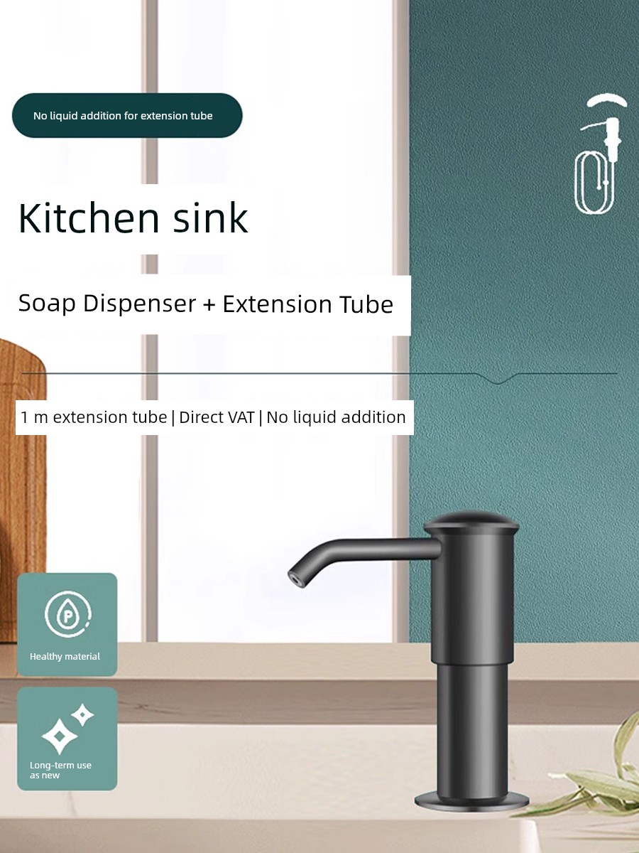 Press Rebound Soap Dispenser Sink Detergent Press Extractor Kitchen Household Washing Vegetables Basin Press Type Liquid Dispenser Neutral