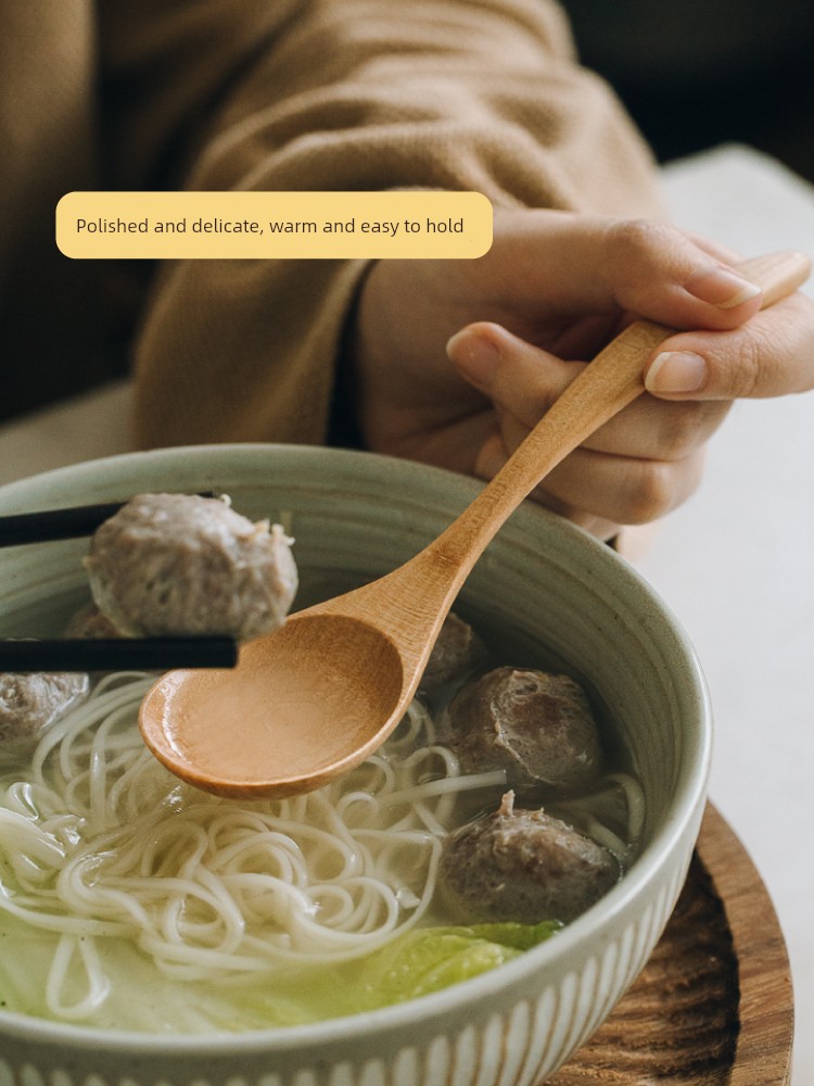 Tree Can Be Natural For Home Solid Wood Dining Creative Long Handle Spoon