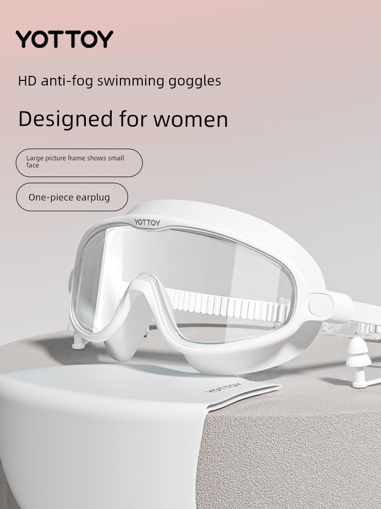 HD Anti-Fog Professional Myopia Large Frame Men Swimming Goggles