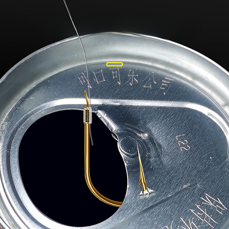 Gold Sleeve Tied Double Hook Fishing Gear Wild Fishing Stream Short Sub-Line