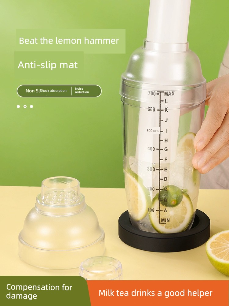 Shaker Bubble Wrap Mat Coaster Bar Non-Slip Mat Hand Beat Lemon Tea Dedicated for Milk Tea Shops Beating Silicone Base