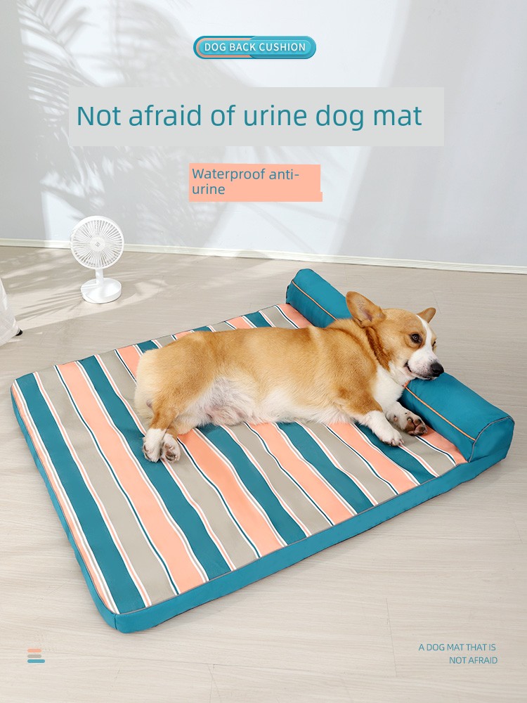 Kennel Waterproof All Year Round Universal Bite-Resistant Corgi Dog Mat Pet Removable and Washable Winter Non-Stick Fur Mattress Dog Bed