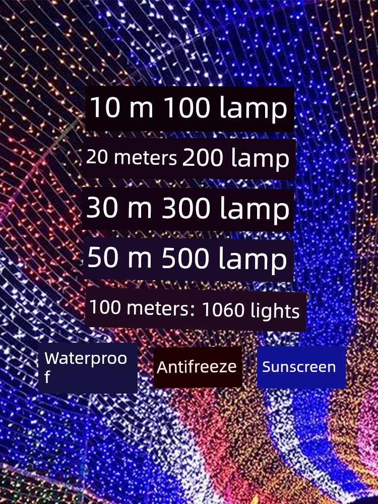 Outdoor Waterproof Decorative Small Colorful Light Flashing Light String Light Starry Atmosphere Neon Light with LED Light Bar for New Year