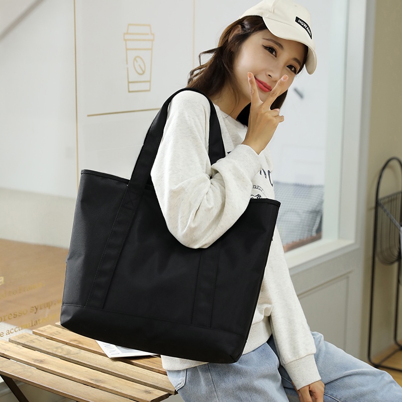 Oxford Cloth One-Shoulder Class Work Clothing Easy Matching Tote Bag