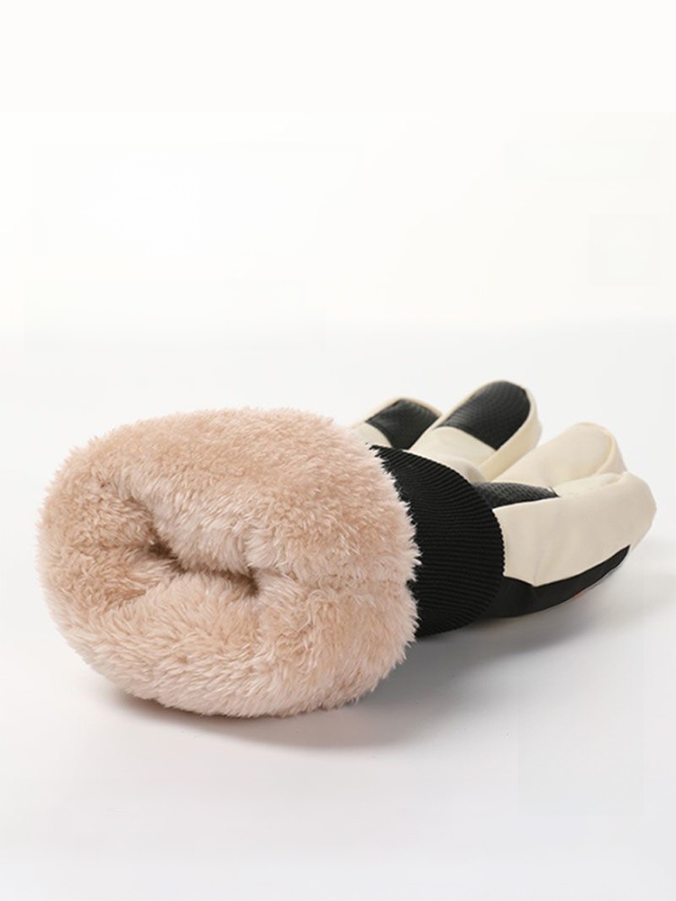 Winter Touch Screen Electric Car Fleece-lined Rain-Proof Ski Gloves