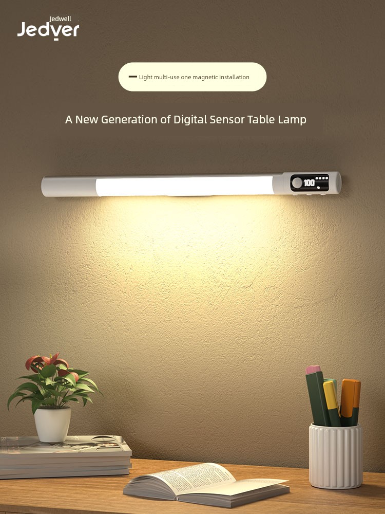 Digital Display Magnetic Charging Table Lamp Dormitory College Student Long Life Bedroom Study Portable Reading Light Reading Small Night Lamp