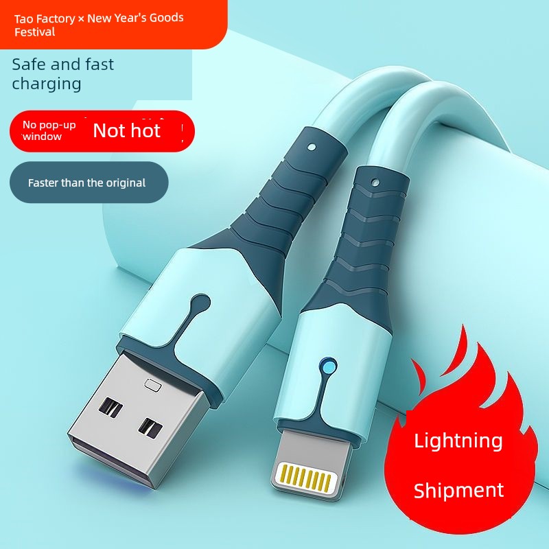 Mobile Phone Charging Cable Xr8p with Light Transmission Bold Apple