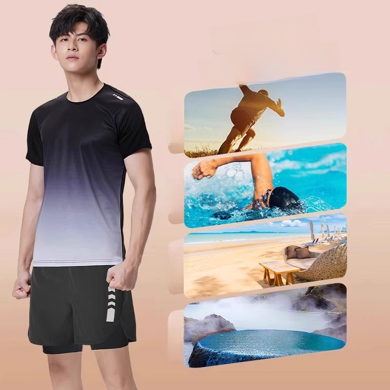 New Arrival Summer Plus Size Loose Hot Springs Short Sleeve Swimsuit