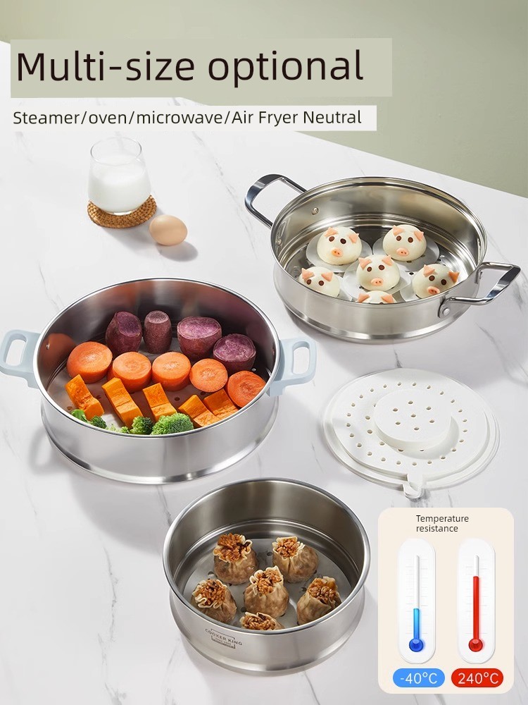 Cooker King Bamboo Steamer Liners Steamed Buns Steamed Bread Mat Food Grade Home Steamer Cloth Oil Paper Packing Paper Non-Stick Disposable