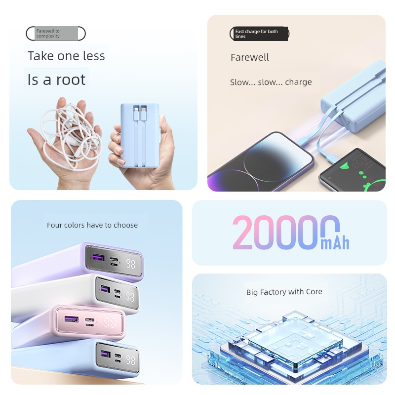 Romoss MAh Large Capacity with Cable Power Bank