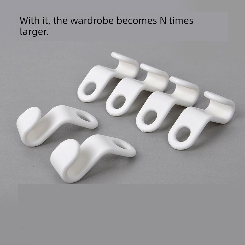 Hanger Connecting Hook Can Be Superimposed Clothing Hook Wardrobe Finishing Storage Space Saving Multifunctional For Home