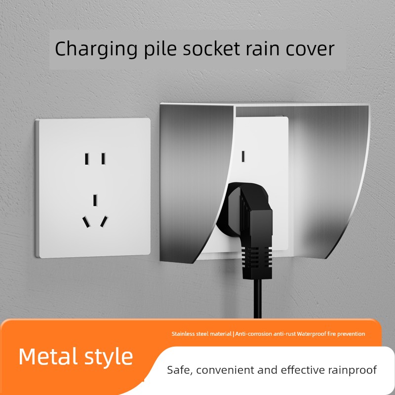 Stainless Steel Waterproof Box 86 Type Outdoor Electric Vehicle Charging Pile Socket Rain Cover Outdoor Fireproof Sun Protection Cover