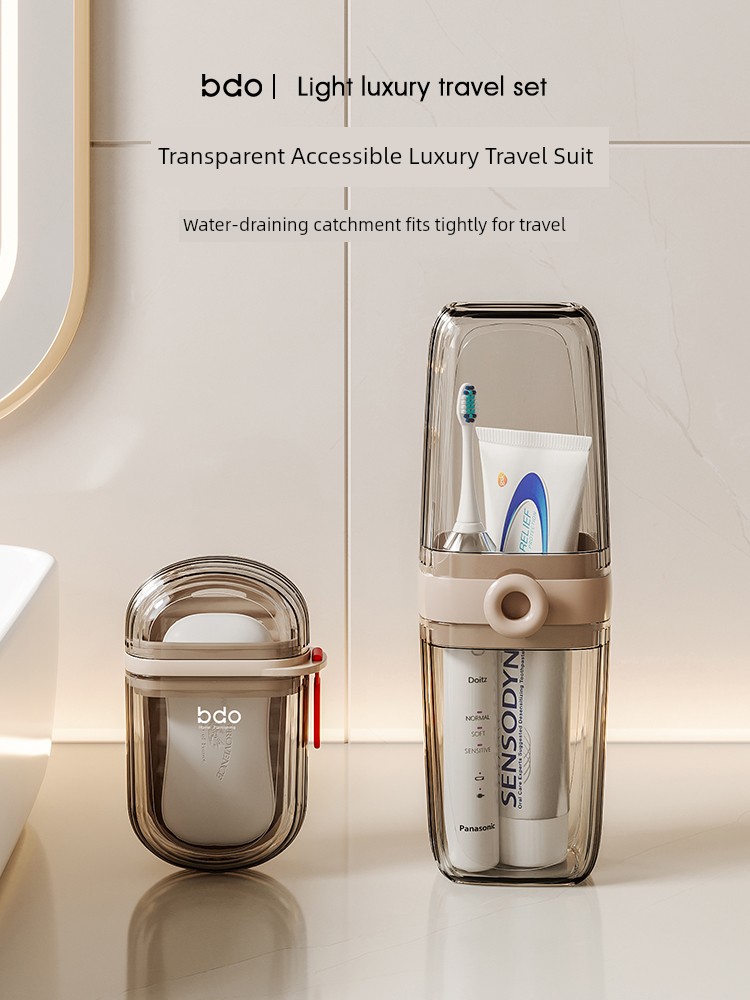 Business Trip Washing Set Toothbrush Storage Box Portable Gargle Cup Tooth Cup Waterproof Wash Bag Travel