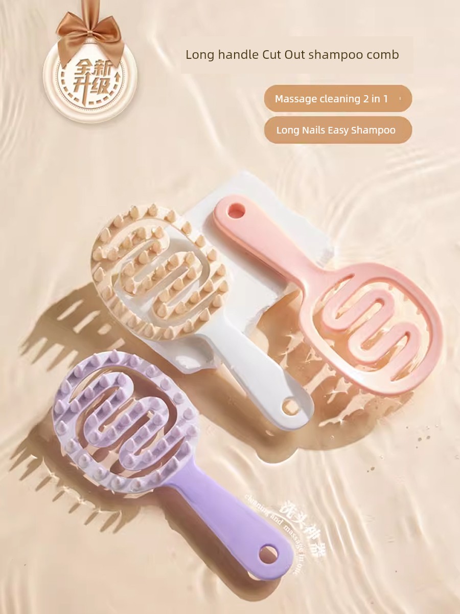 Cut Out Soft Glue Cleaning Scalp Does Not Hurt Hair Massage Comb