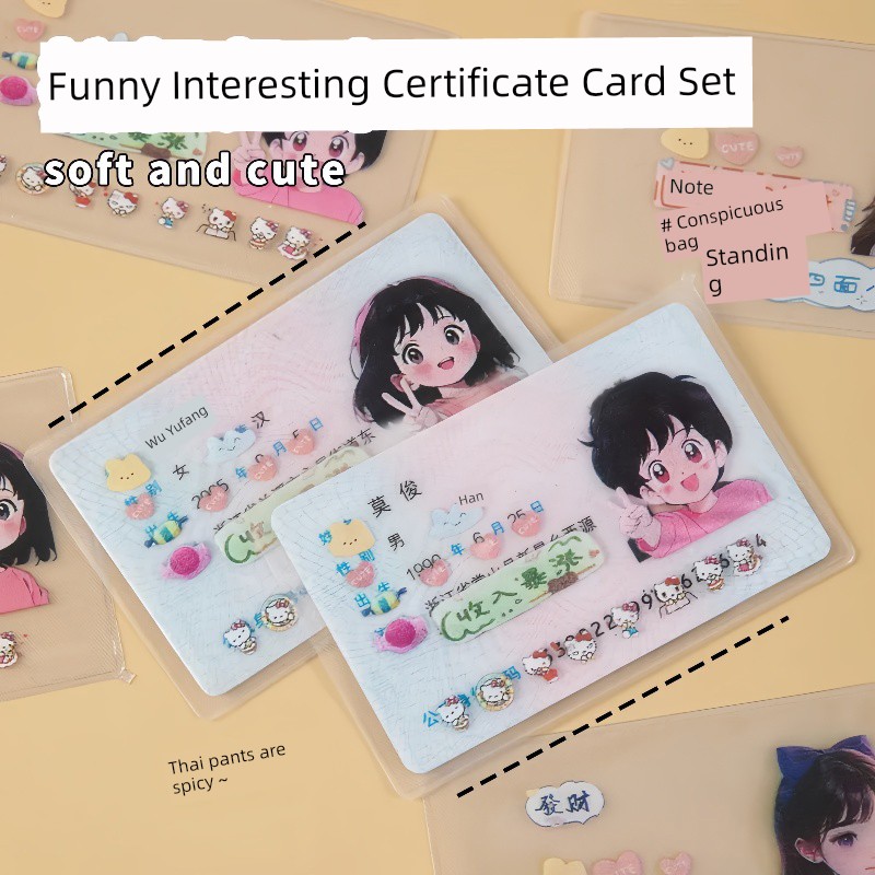 Transparent and Creative Antimagnetic Bank Card Holder IC Card ID Card Cover Bus Card Cover Membership Card Meal Card Protective Cover