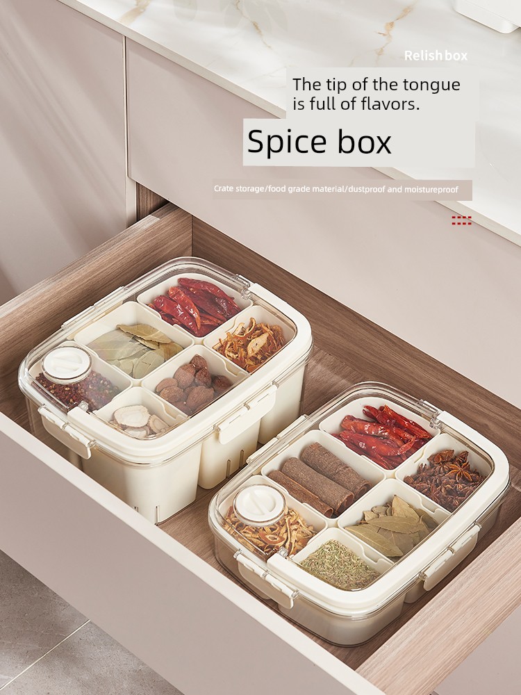 Food Grade Spices Storage Box Kitchen For Home Sealed Seasoning Box Aniseed Seasoning Packing Finishing Box Storage Fantastic