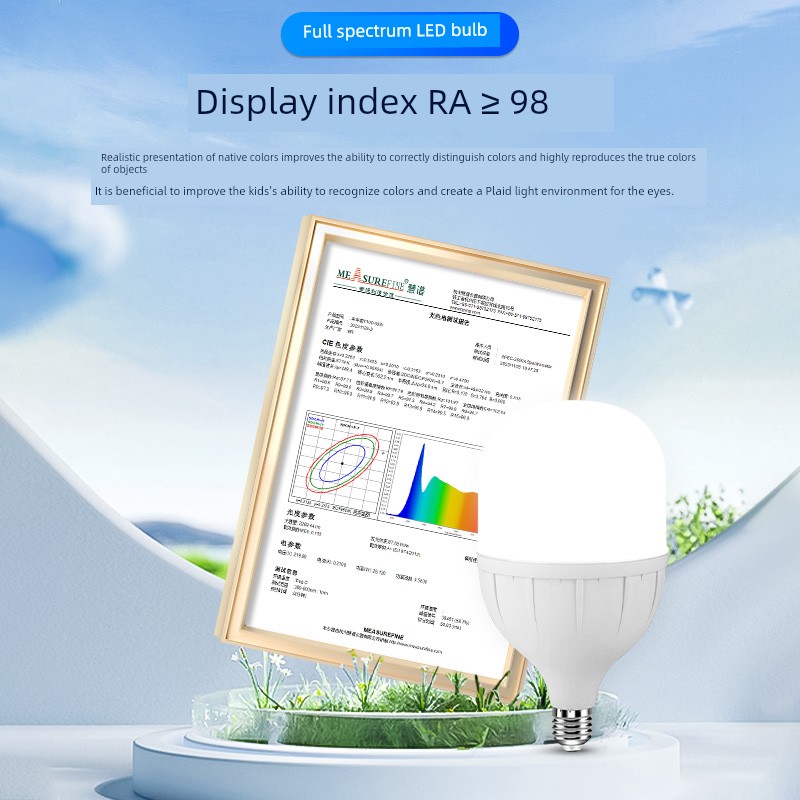 Year-Old Art Full Spectrum LED Light Bulb Kids Learning and Reading Special Anti-Blue Light No Strobe E27 Screw Mouth 2 Pack