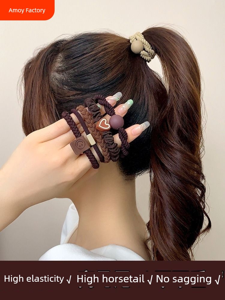 Heart Hair-Binding High Elastic Durable Rubber Band Hair Ring