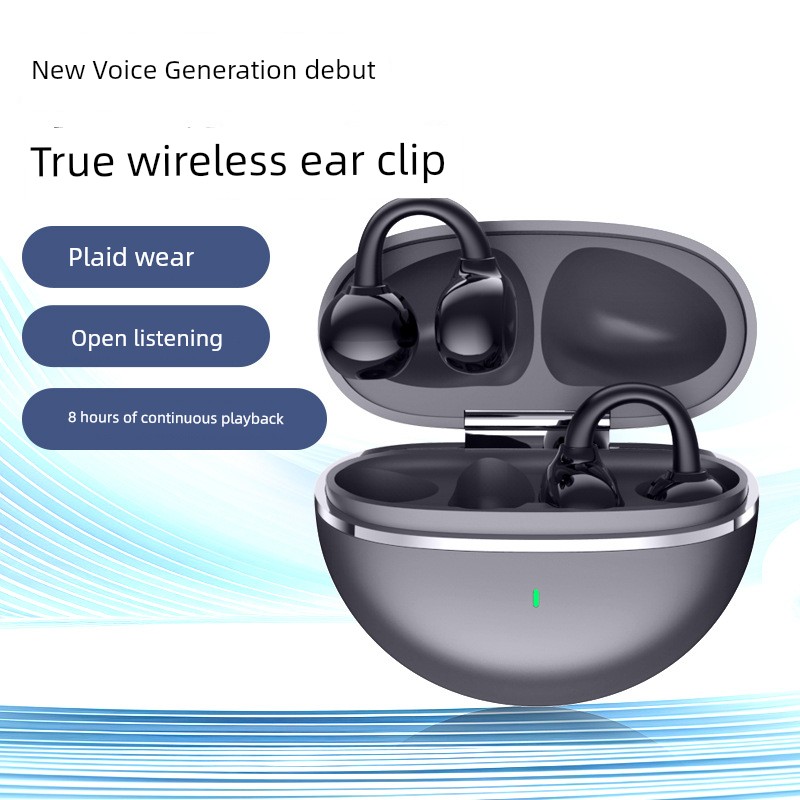 Bluetooth Headset 2024 New Arrival Wireless Gas Bone Conduction Clip-on Non in-Ear for Men and Women Apple Huawei Xiaomi