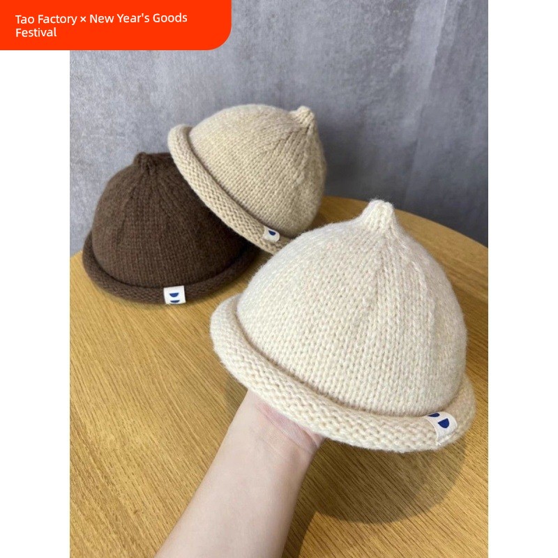 Baby Mori Style Children's Autumn and Winter Pullover Knitting Hat
