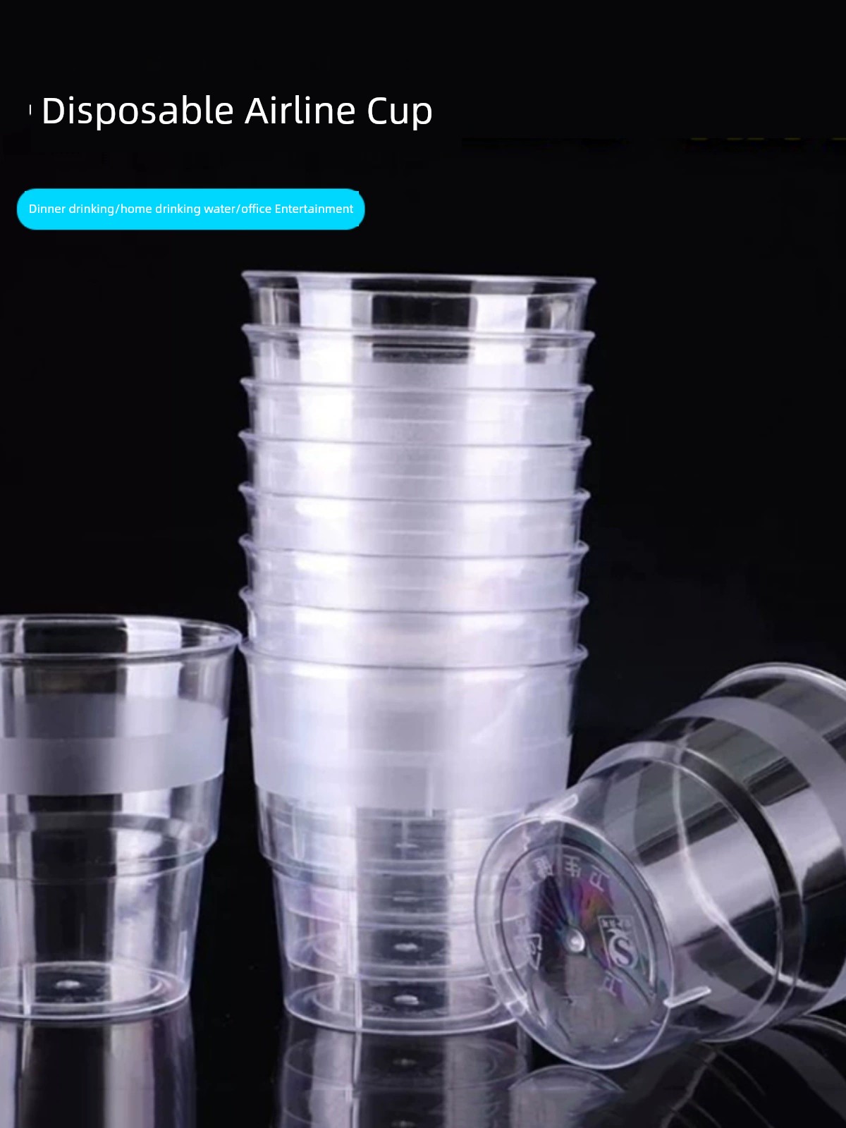 Disposable Airplane Cup Plastic Water Cup For Home Drinking Cup Transparent Thickened Tea Cup Sports Bottle Commercial Liquor Glass