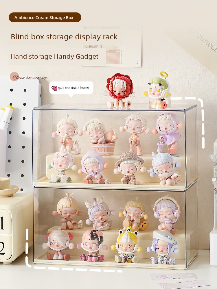 Blind Box Storage Display Rack Pop Mart Display Box Transparent Hand-Made Box Storage Rack Acrylic Doll Dust-Proof Cabinet