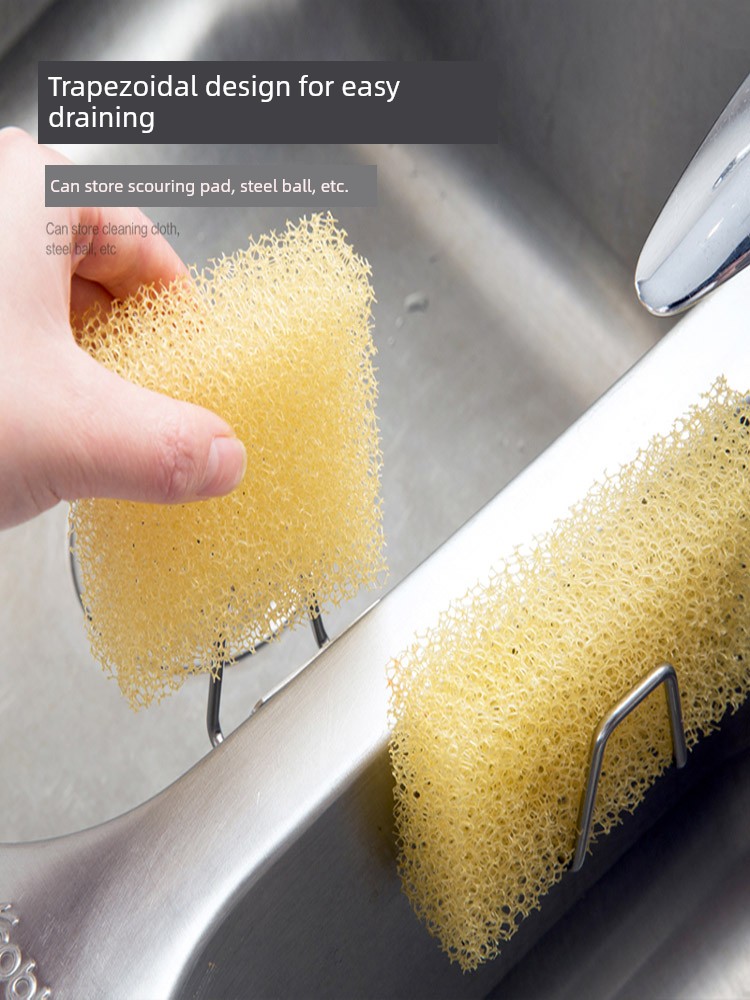 Jujiajia Stainless Steel Sponge Commodity Shelf Punch-Free Domestic Sink Rack Kitchen Sink Steel Wire Ball Drain Rack