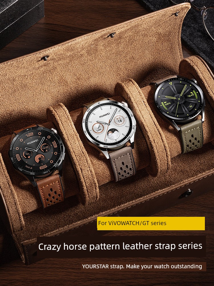 Vivowatchgt Watch Strap Vivo Watch Watchgt Watch Strap Watch3 Smart Watch2 Leather Wrist Strap Men's and Women's Sports Breathable Magnetic Classy Creative Replacement Accessories