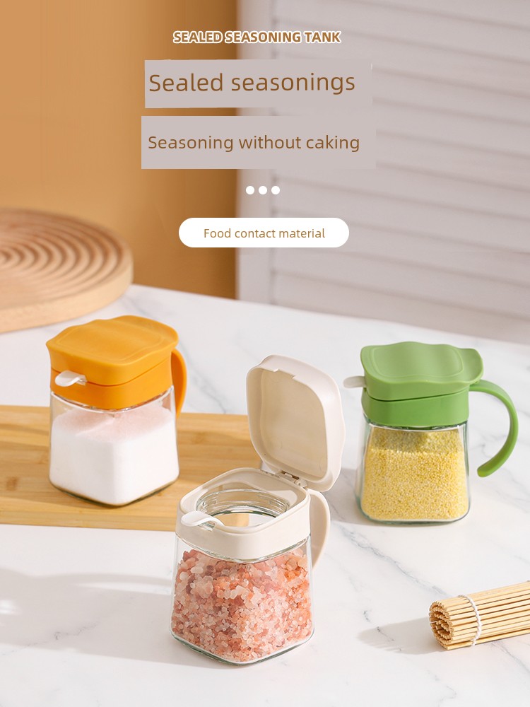 Glass Spice Box Kitchen Household Seasoning Combination Suit Seasoning Jar Spice Jar Seasoning Box Salt Jar Oiler