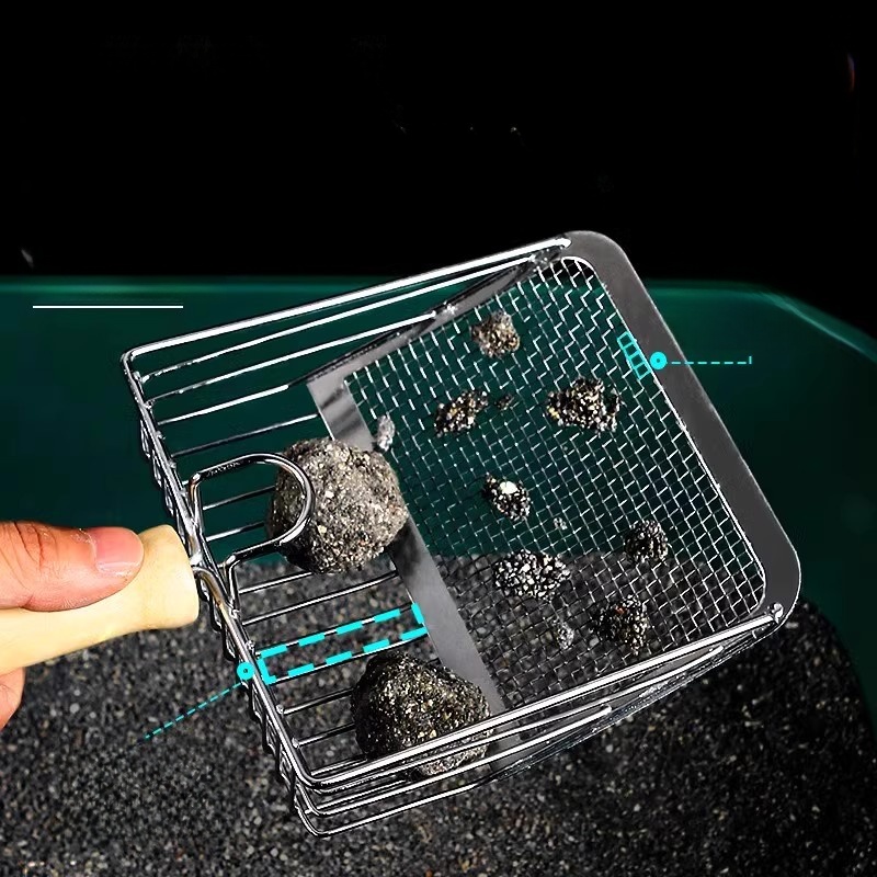 Metal Cat Litter Scoop Non-Stainless Steel Shovel Small Hole Large Cat Shit Shovel Handy Gadget Cat Litter Cat Shit Shovel