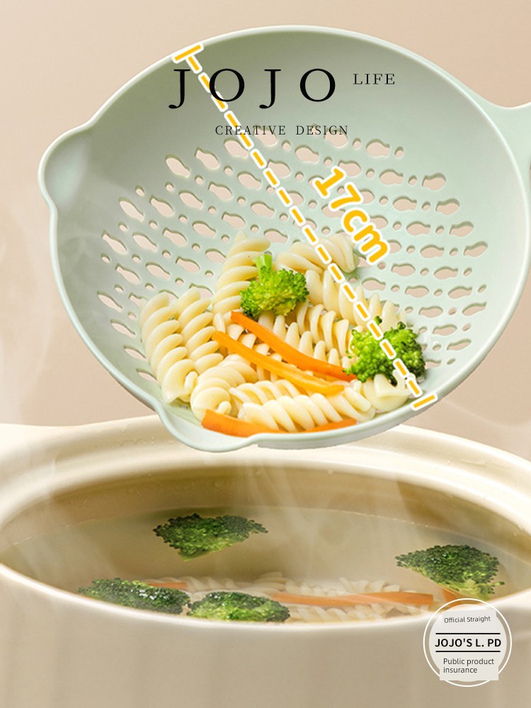 Jojo's L. Pd. City. Big Strainer For Home Kitchen Long Handle Noodles Strainer Fried Dumplings Strainer | Glass City